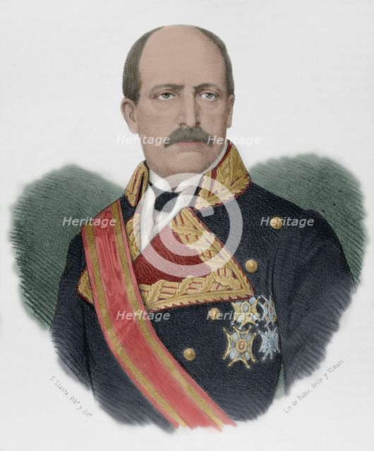 Francisco Serrano y Domínguez, (1810-1885), 1st Duke of la Torre, Grandee of Spain..., 1869. Creator: Santiago Llanta.