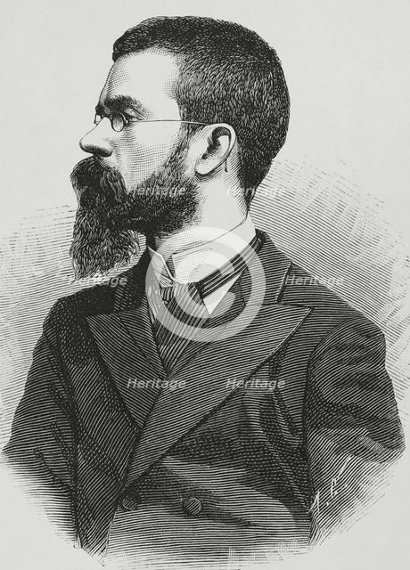 Francisco Tárrega, (1852-1909), Spanish composer and guitarist, 1883. Creator: Unknown.