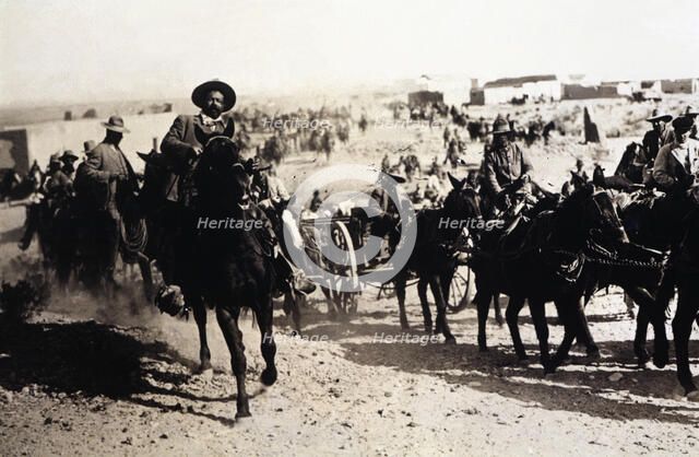 Francisco Villa 'Pancho Villa' (1878-1923), Mexican revolutionary, the General at the head of an …