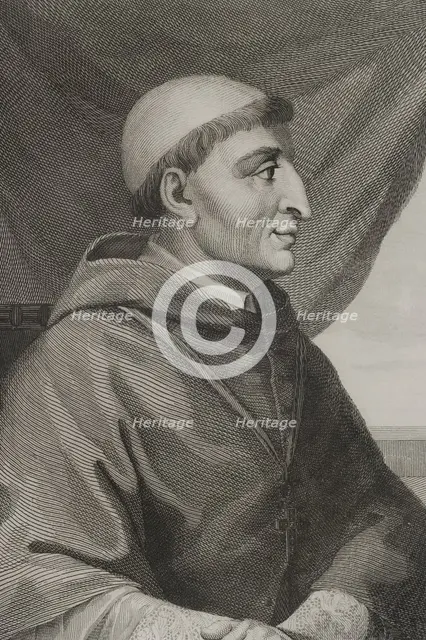 Francisco Ximénez de Cisneros, known as Cardinal Cisneros, (1436-1517), 1853.  Creator: Antonio Roca Sallent.