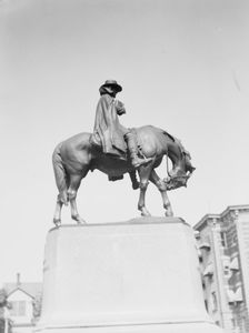 Francis Asbury - Equestrian statues in Washington, D.C., between 1911 and 1942. Creator: Arnold Genthe