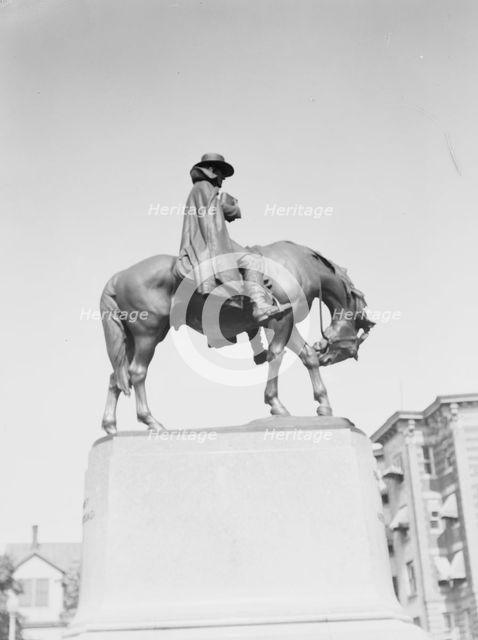 Francis Asbury - Equestrian statues in Washington, D.C., between 1911 and 1942. Creator: Arnold Genthe.