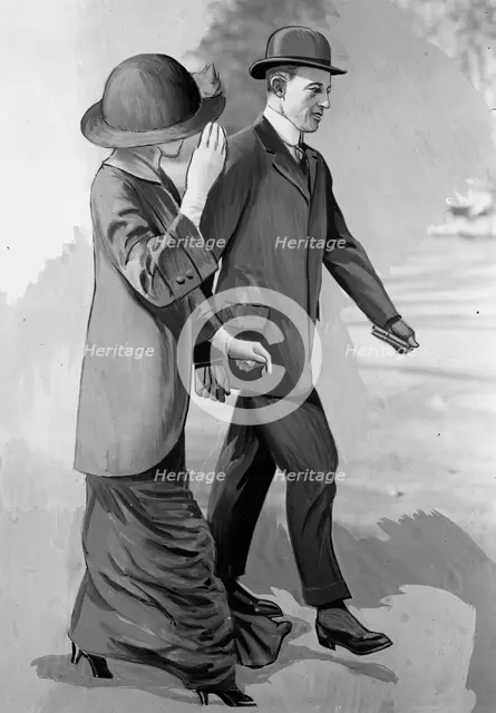 Francis B. Sayre with Jessie Wilson, 1914.  Creator: Harris & Ewing.