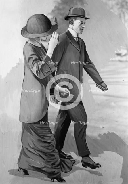 Francis B. Sayre with Jessie Wilson, 1914.  Creator: Harris & Ewing.