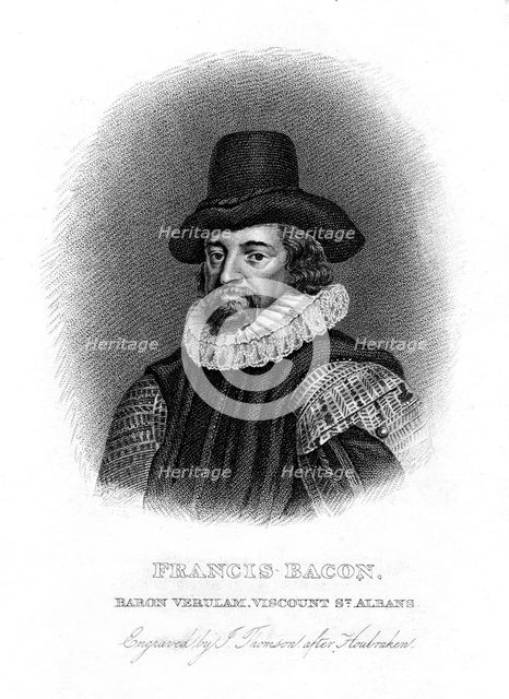 Francis Bacon, English philosopher, statesman and essayist, 19th century.Artist: J Thomson