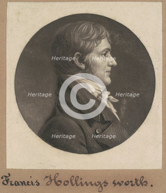 Francis Hollingsworth, 1804. Creator: Charles Balthazar Julien Févret de Saint-Mémin.