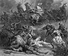 Francis I of France besieging Pavia, Italy, 28th October 1524 (1882-1884).Artist: Frederic Lix