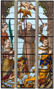 Francis I and Eleonore at their Devotions 1515-1547, (1870). Artist: Franz Kellerhoven