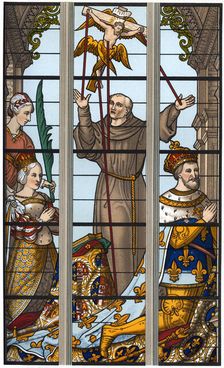 Francis I and Eleonore at their Devotions 1515-1547, (1870). Artist: Franz Kellerhoven