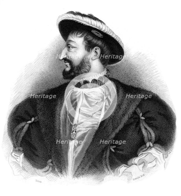 Francis I, King of France, 19th century.Artist: Francis Holl