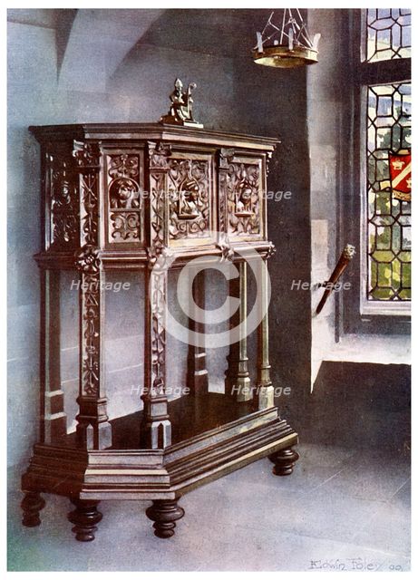 Francis I petite credence, French, 1910.Artist: Edwin Foley