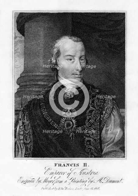 Francis II, Holy Roman Emperor, 1815.Artist: Henri Meyer