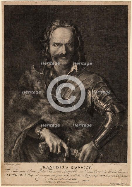 Francis II Rákóczi, 1704. Artist: Anonymous  