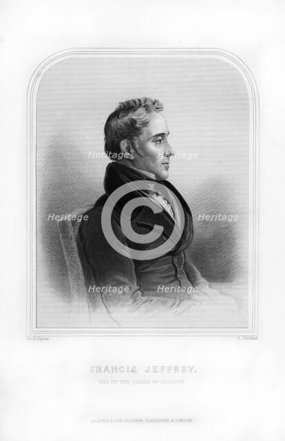 Francis Jeffrey, Lord Jeffrey, Scottish judge and literary critic, (1870).Artist: G Stoddart