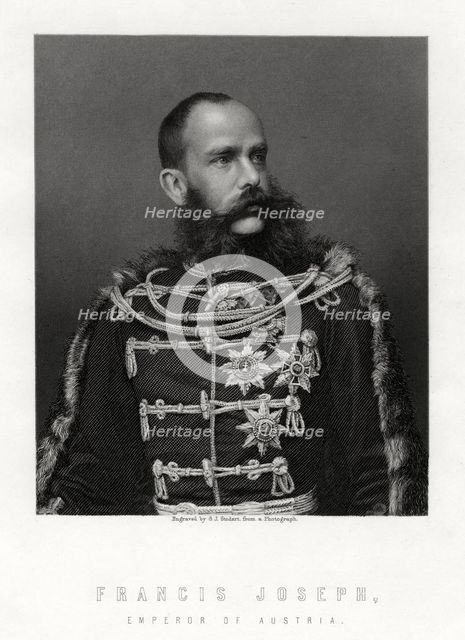 Francis Joseph, Emperor of Austria, 19th century.Artist: George J Stodart