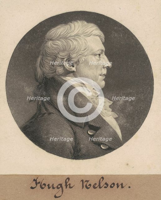 Francis Nelson, 1808. Creator: Charles Balthazar Julien Févret de Saint-Mémin.