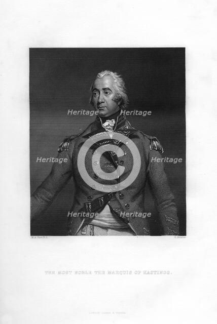 Francis Rawdon-Hastings, 1st Marquess of Hastings, Governor-General of India, 19th century.Artist: Herbert Bourne