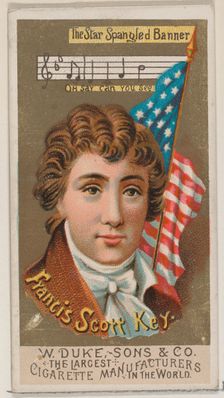 Francis Scott Key, from the series Great Americans (N76) for Duke brand cigarettes, 1888., 1888. Creator: Unknown