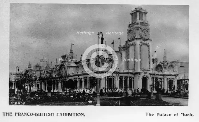 Franco British Exhibition, London 1908 postcard - Palace of Music. Creator: Unknown.