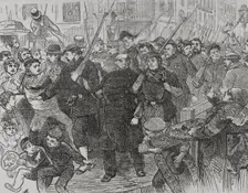 Franco-German War (1870-1871): Arrest of Napoleon III spies in Paris, 1871. Creator: Unknown