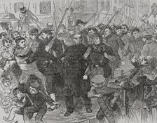 Franco-German War (1870-1871): Arrest of Napoleon III spies in Paris, 1871. Creator: Unknown