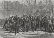 Franco-German War (1870-1871): Departure of the 10th regiment of the National Guard...France, 1871. Creator: Auguste Trichon