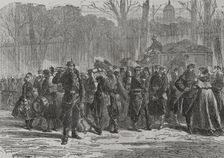 Franco-German War (1870-1871): Departure of the 10th regiment of the National Guard...France, 1871. Creator: Auguste Trichon