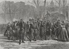 Franco-German War (1870-1871): Departure of the 10th regiment of the National Guard...France, 1871. Creator: Auguste Trichon