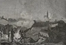 Franco-Prussian War (1870-1871): Bombardment of Strasbourg by the Prussians, 1870. Creator: Unknown