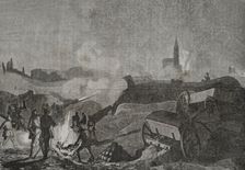 Franco-Prussian War (1870-1871): Bombardment of Strasbourg by the Prussians, 1870. Creator: Unknown
