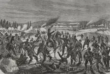 Franco-Prussian War (1870-1871): Battle of Noisseville (31 August 1870), 1870. Creator: Tomás Carlos Capuz