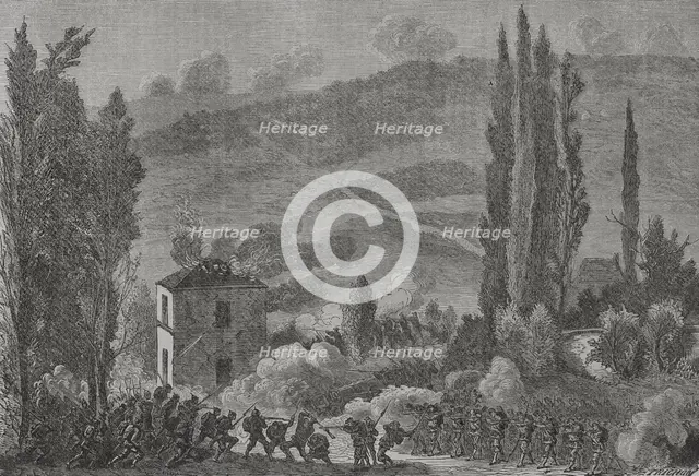 Franco-Prussian War (1870-1871): Battle of Châtillon, September-October 1870 (1871). Creator: Auguste Trichon.