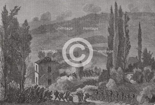 Franco-Prussian War (1870-1871): Battle of Châtillon, September-October 1870 (1871). Creator: Auguste Trichon.
