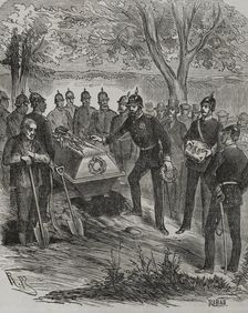 Franco-Prussian War (1870-1871): Burial of the French General Abel Douay...on 7 August 1870. Creator: Ribas