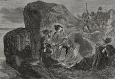Franco-Prussian War (1870-1871): Garibaldian bivouac at the Vosges, 1870. Creator: Ribas