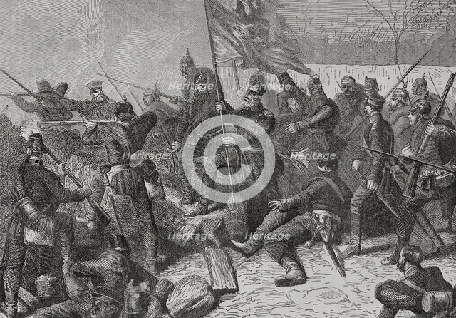Franco-Prussian War (1870-1871): General von Budritzki (1812-1876) leading the Prussian army...1871. Creator: Unknown.