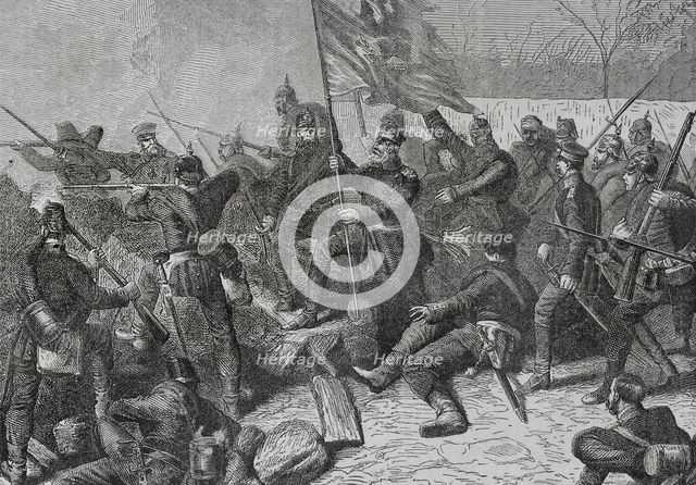 Franco-Prussian War (1870-1871): General von Budritzki (1812-1876) leading the Prussian army...1871. Creator: Unknown.