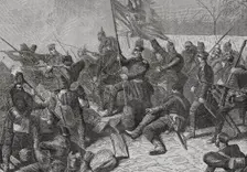 Franco-Prussian War (1870-1871): General von Budritzki (1812-1876) leading the Prussian army...1871. Creator: Unknown