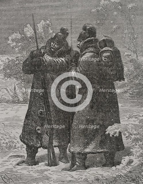 Franco-Prussian War (1870-1871): German outposts, 1871.  Creator: Unknown.