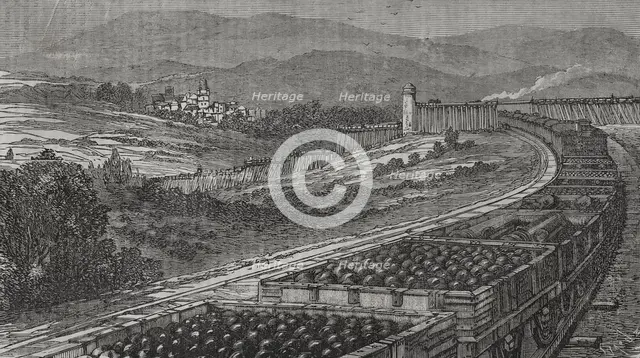 Franco-Prussian War (1870-1871): German train at Nauheim, transporting bullets...September 1870. Creator: Tomás Carlos Capuz.