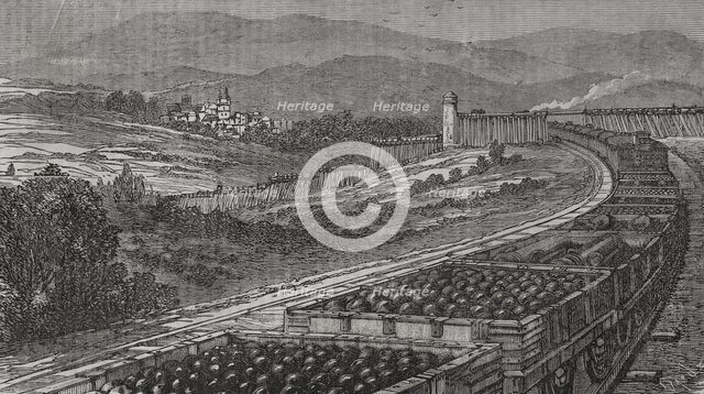 Franco-Prussian War (1870-1871): German train at Nauheim, transporting bullets...September 1870. Creator: Tomás Carlos Capuz.