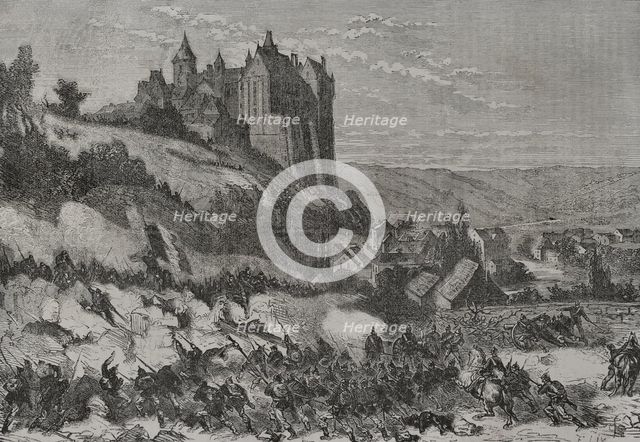 Franco-Prussian War (1870-1871): Defence of Châteaudun, 1870 (1871).  Creator: Unknown.