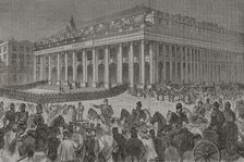 Franco-Prussian War, (1870-1871): Exterior view of the Grand Théâtre de Bordeaux...1871. Creator: Tomás Carlos Capuz
