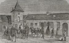 Franco-Prussian War (1870-1871); French Army - General Faidherbe's headquarters at Boisleux, 1870. Creator: Unknown