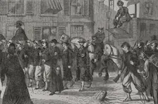 Franco-Prussian War (1870-1871): French press ambulance corps passing through Rheims, 1870. Creator: Unknown