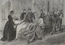 Franco-Prussian War (1870-1871): King William I of Prussia (1797-1888) visiting the wounded..., 1871 Creator: Unknown