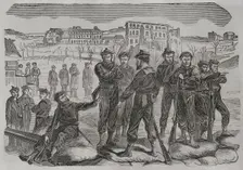Franco-Prussian War (1870-1871): Sailors refusing to leave the fort of Montrouge, Paris, 1871. Creator: Unknown