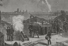 Franco-Prussian War (1870-1871): Siege of Sélestat (Schlettstadt) by Prussian troops, 1871. Creator: Unknown