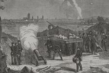 Franco-Prussian War (1870-1871): Siege of Sélestat (Schlettstadt) by Prussian troops, 1871. Creator: Unknown