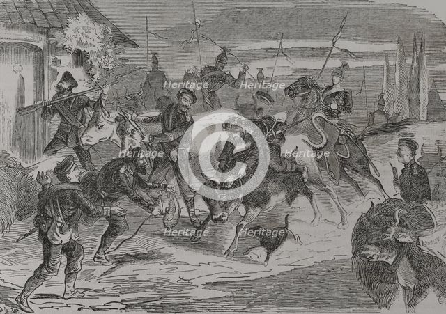 Franco-Prussian War (1870-1871): Prussian soldiers in search of food, 1870. Creator: Unknown.